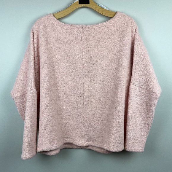 Eloquii Sweater 18/20 Pink Off Shoulder Plush Fleece Soft Cozy‎ Comfy Womens - Picture 5 of 10